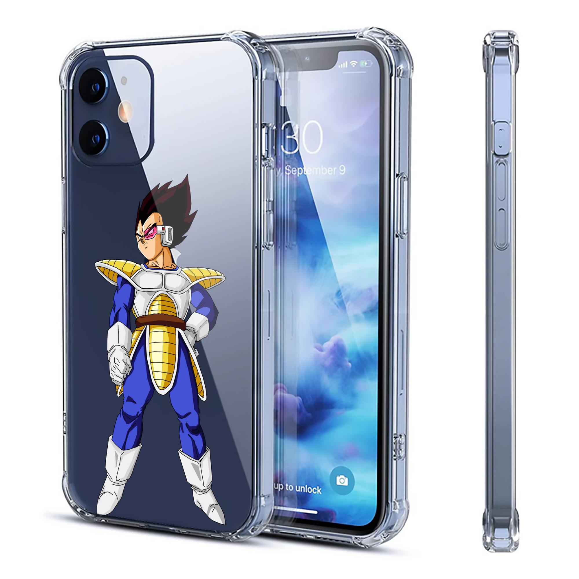 （画像用） ドラゴンボール ベジータ四世（Bejīta Yonsei）DRAGON BALL Vegeta IV 【iPhone 12シリーズ対応】透明スマホケース（クリアソフトケース）